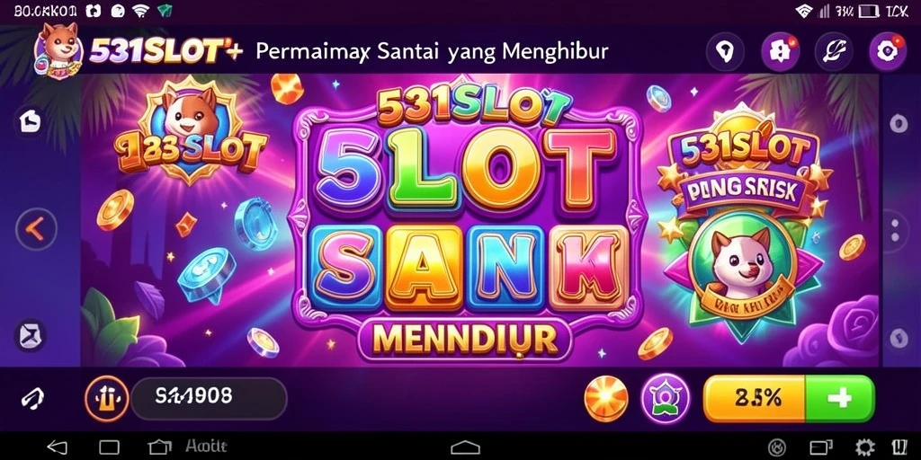 Screenshot utama 531SLOT menampilkan gameplay yang ceria dan menghibur.