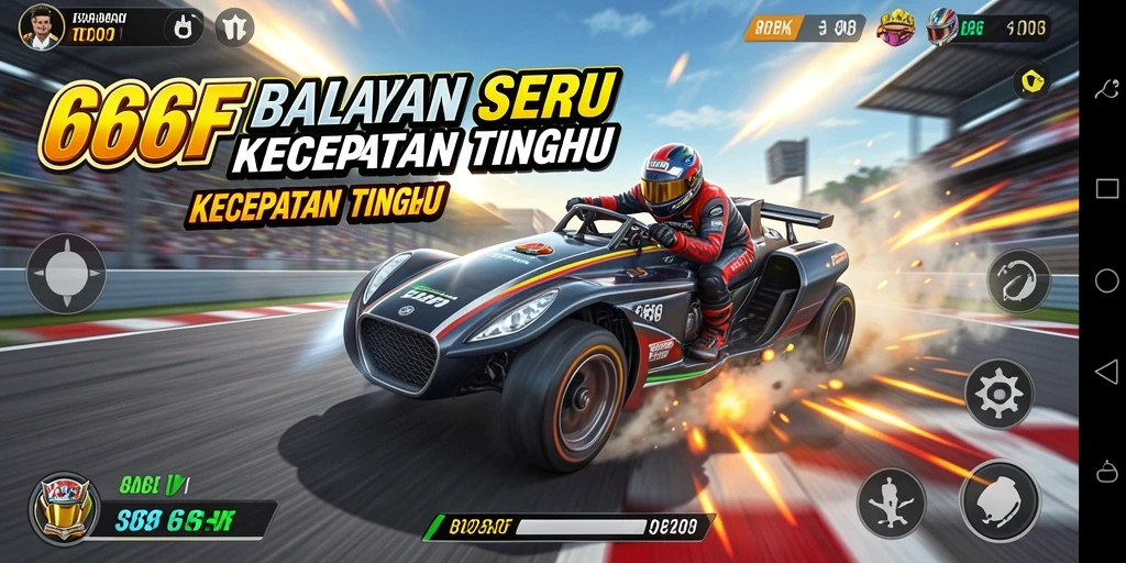 Gameplay seru dengan mobil balap cepat di lintasan menantang.
