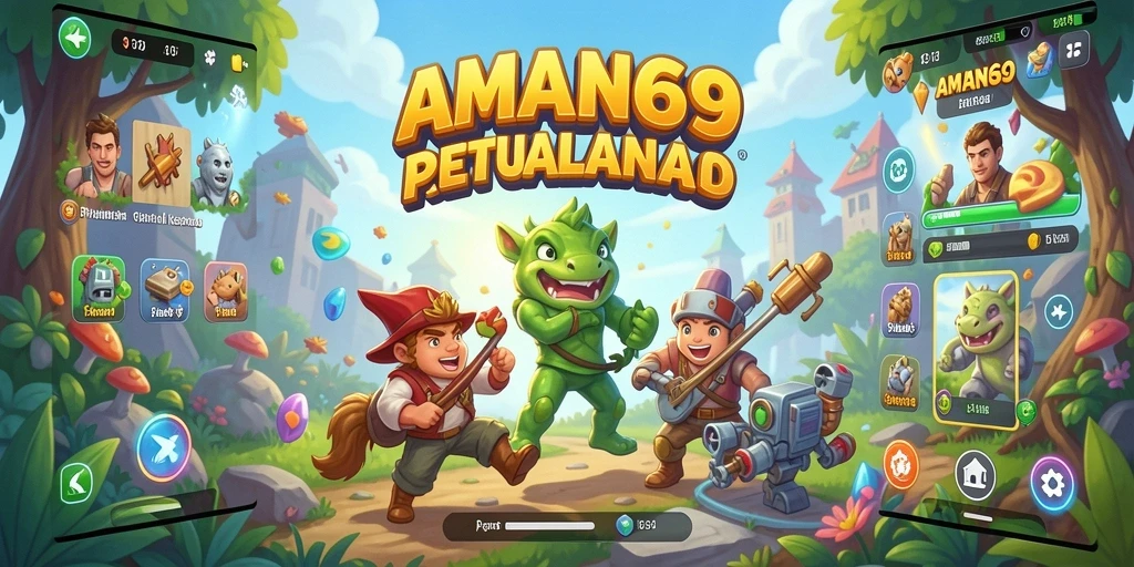 Screenshot gameplay seru AMAN69 yang menampilkan berbagai level menantang.