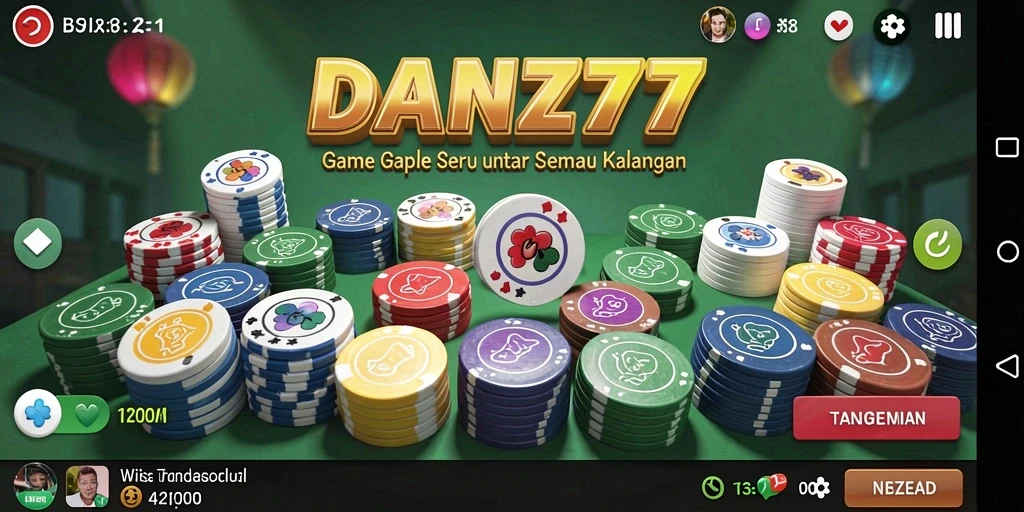 Tampilan menarik dari gameplay Gaple di DAN777.