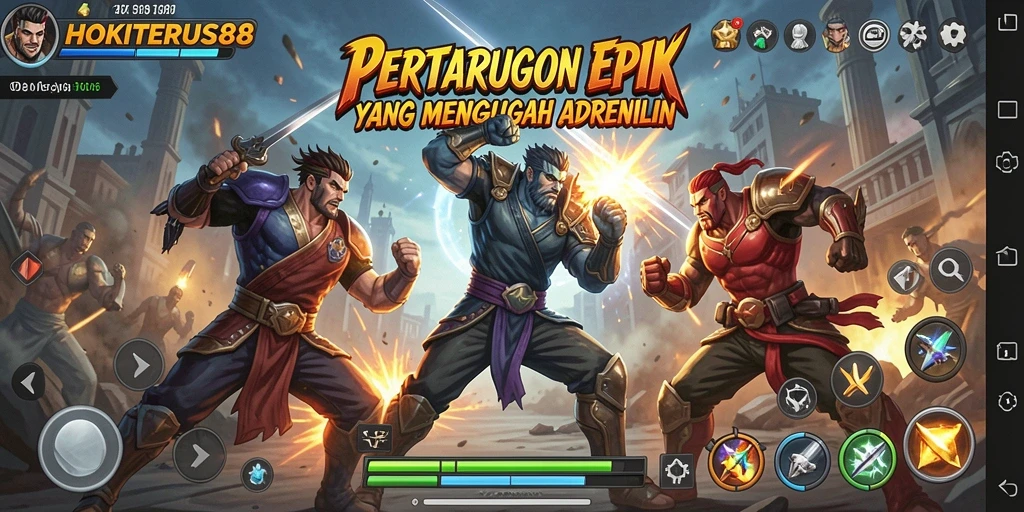 Tampilan gameplay seru dan dinamis dalam HOKITERUS88.