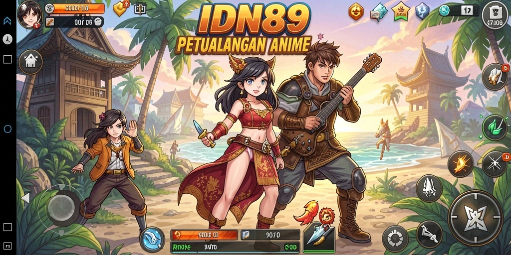 Tangkap aksi seru dalam gameplay Anime IDN89.