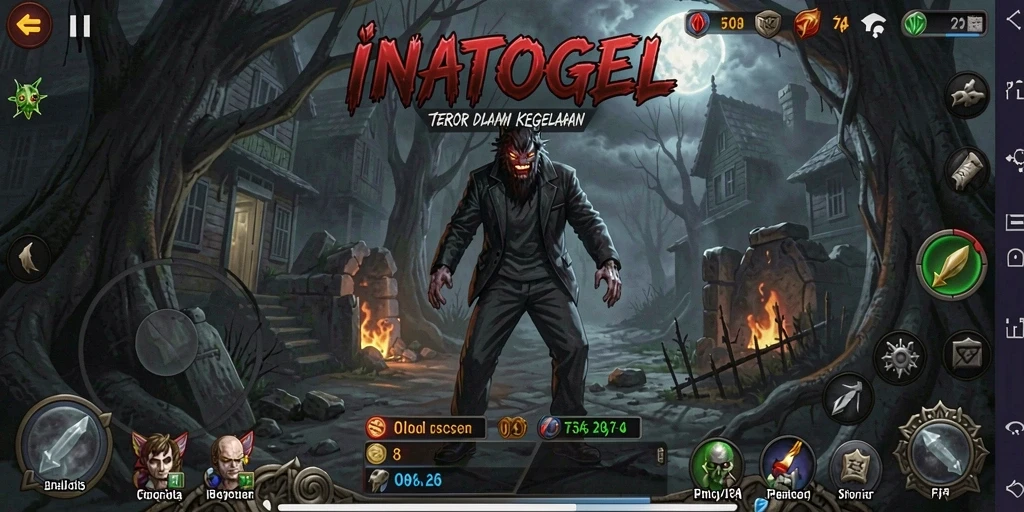 Gameplay <strong>INATOGEL</strong> menampilkan suasana horror yang mencekam dan menegangkan.
