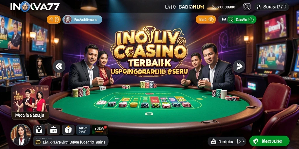Tampilan gameplay Live Casino yang menarik dan interaktif di INOVA77.