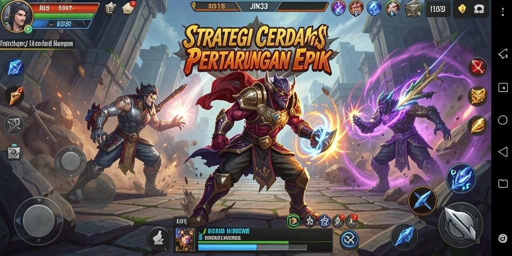 Tampilan menarik dari gameplay dalam JIN33 yang menampilkan strategi yang mendebarkan.
