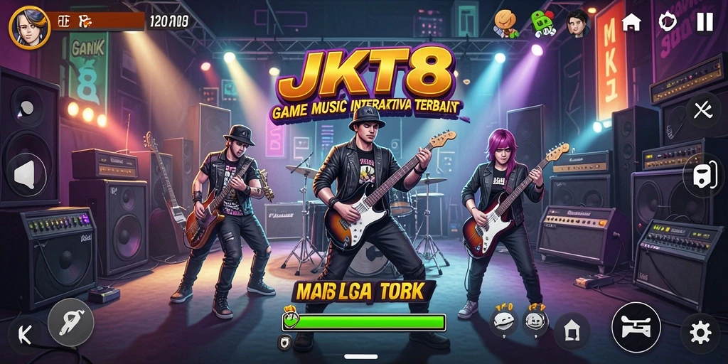Tangkapan layar gameplay <strong>JKT8</strong> menunjukkan antarmuka yang menarik dan interaksi pengguna.