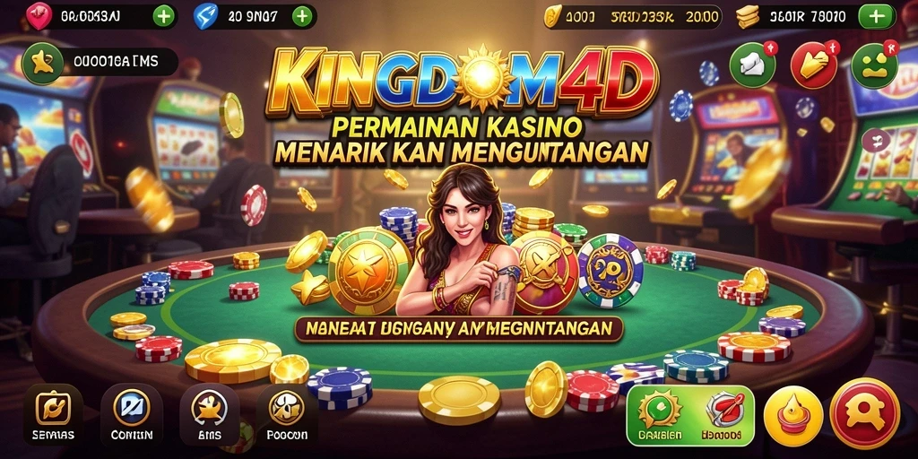 Tampilan gameplay menarik dari KINGDOM4D dengan banyak pilihan permainan kasino.