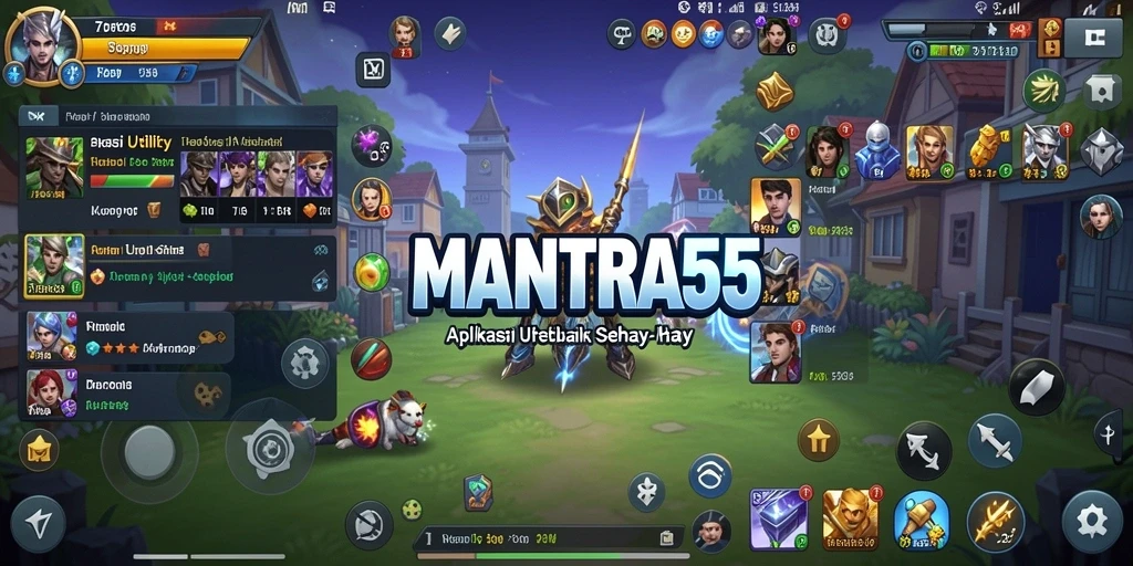 Tampilan antarmuka aplikasi MANTRA55 untuk pengelolaan tugas dan waktu.