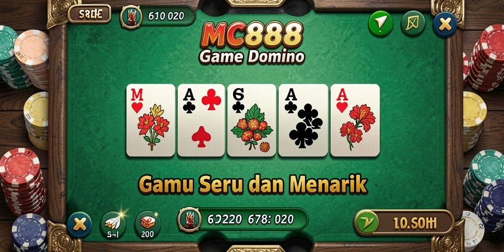 Screenshot gameplay menampilkan keseruan bermain Domino di MC888.