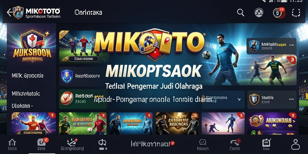 Tampilan antarmuka MIKOTOTO saat bertaruh pada olahraga.