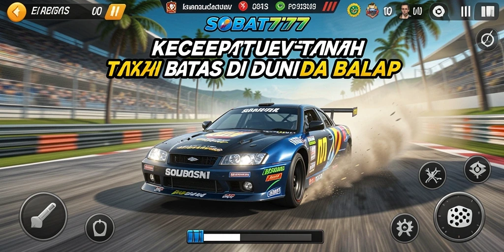 Tampilan gameplay balap seru dan menegangkan di SOBAT777.