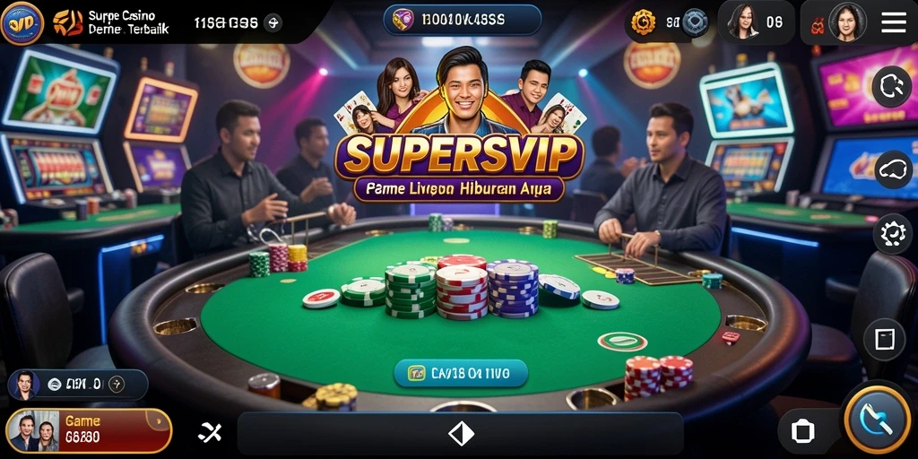 Tangkapan layar gameplay Live Casino yang mendebarkan di SUPERSVIP.