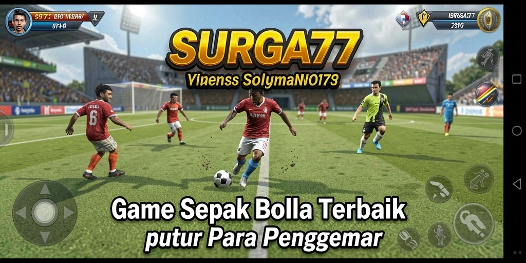 Gameplay SURGA77 yang menegangkan dengan aksi sepak bola yang mendebarkan.