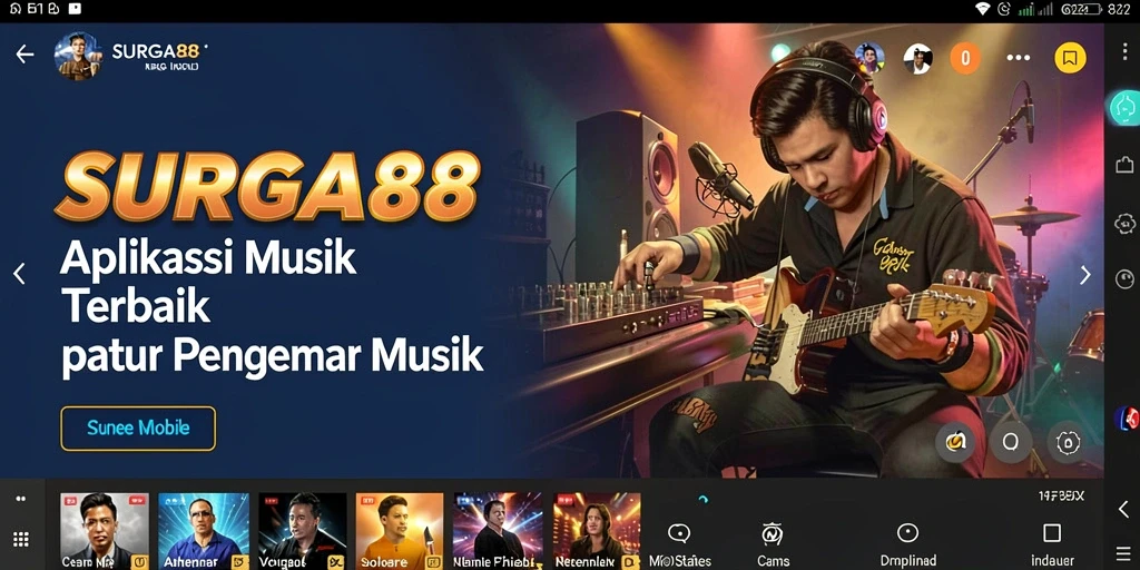 Tampilan antarmuka pengguna yang menarik dan interaktif di SURGA88.