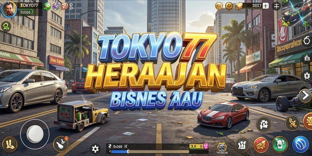 Tangkapan layar utama TOKYO77 menampilkan gameplay Tycoon yang menarik.