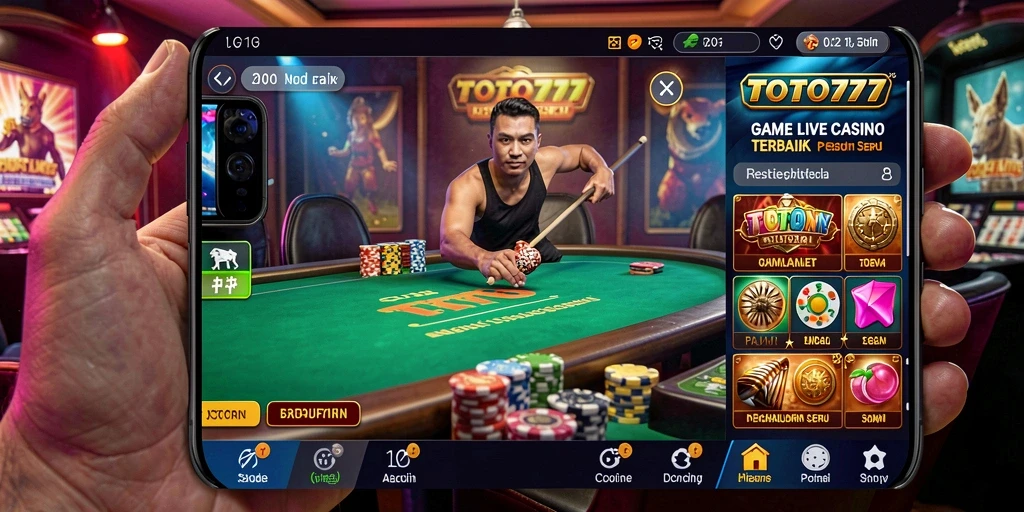 Tampilan utama TOTO777 menampilkan dealer langsung dan meja permainan yang menarik.
