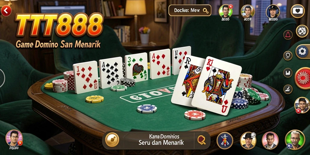 Tampilan seru gameplay Domino di TTT888 dengan grafis menarik.