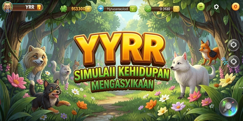 Screenshot gameplay YYRR menunjukkan aktivitas seru dalam simulasi kehidupan.